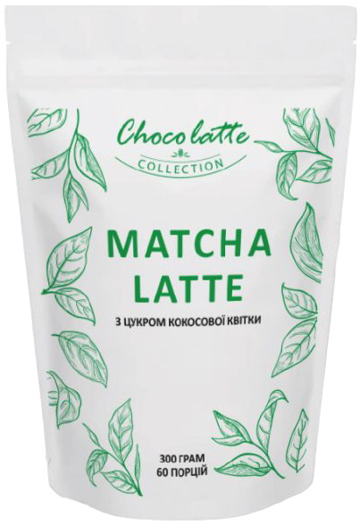 Суперфуд Matcha Latte, Матча латте (зелений ) 300г./60 порцій. - фото 1 - id-p1283078347