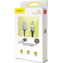 USB Cable Baseus Zinc Fabric Magnetic Lightning (CALXC-A01) Black 1m