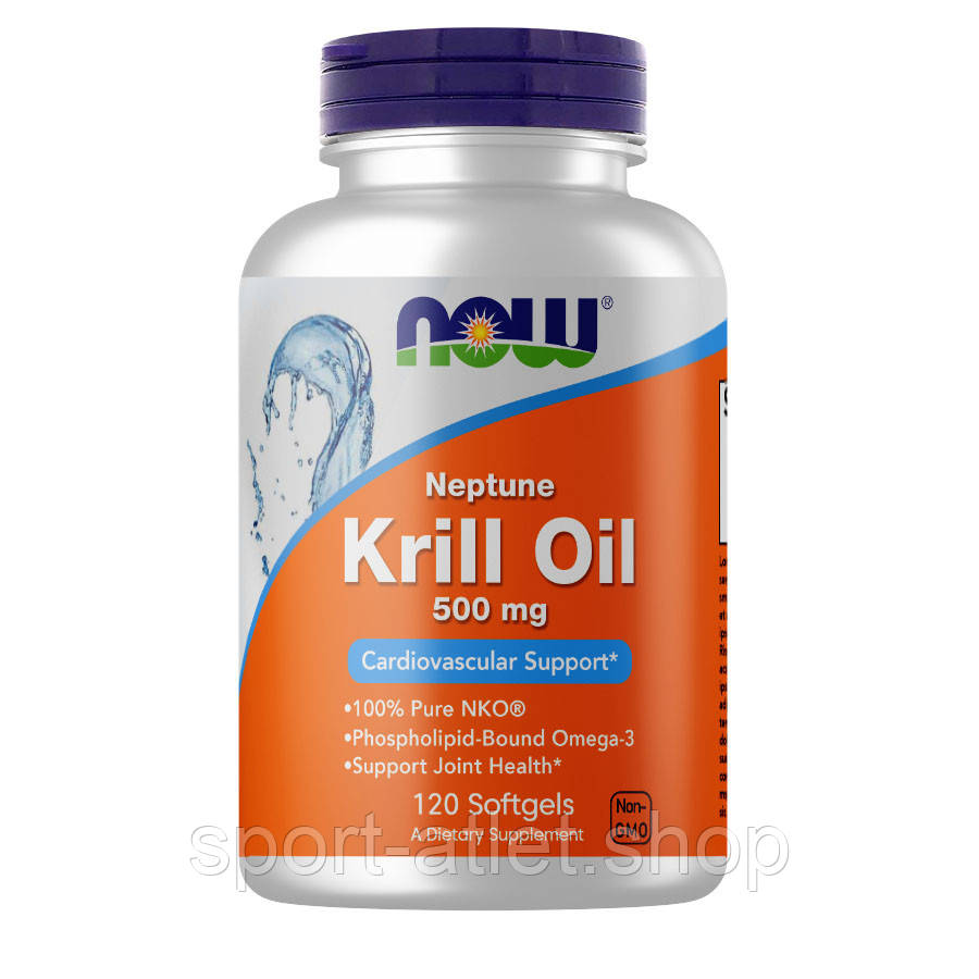 Жирні кислоти NOW Krill Oil 500 mg, 120 капсул, фото 1