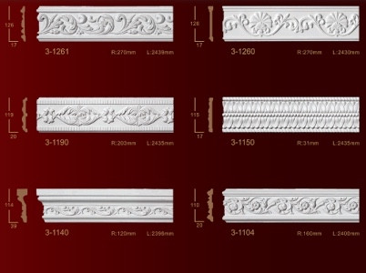 Декоративні гіпсові карнизи з орнаментом, фото 1