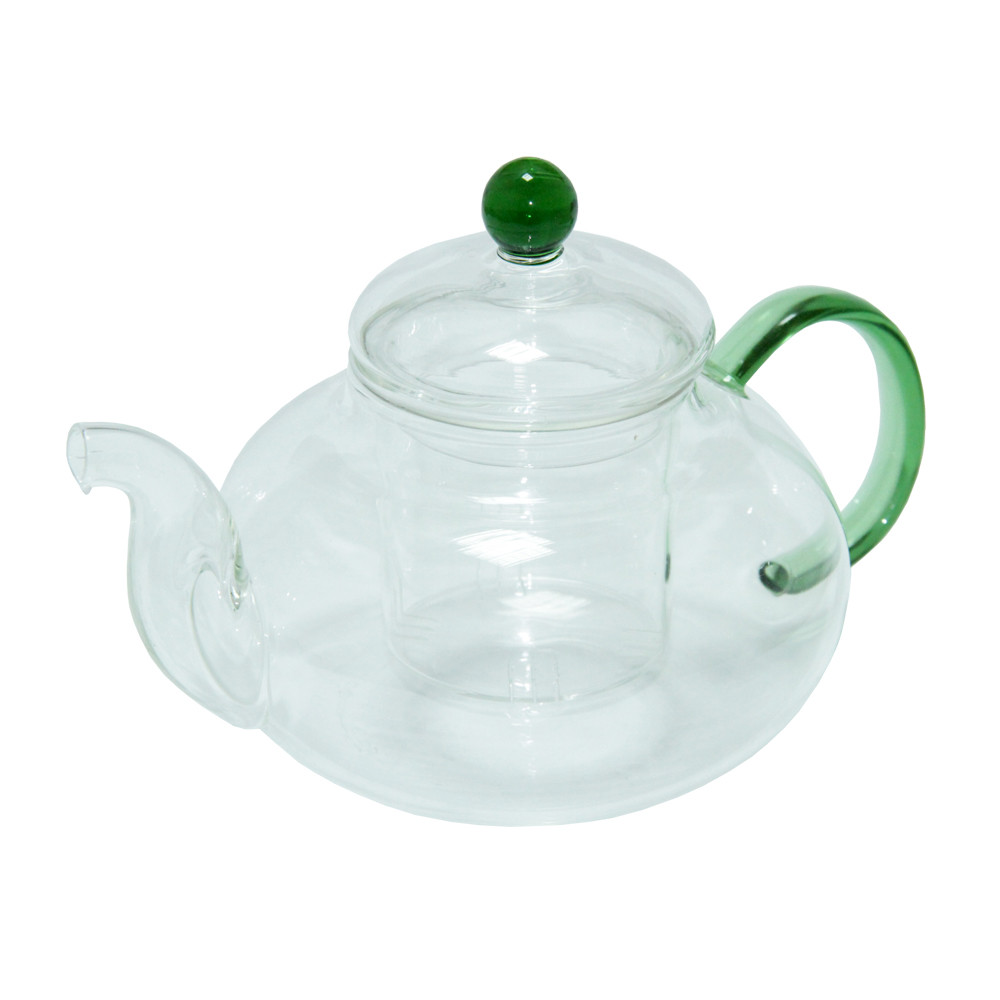 Чайник заварник Нефрит із ситечком скло прозорий термостійкий для чаю 675 мл