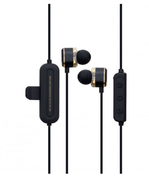 Бездротова Bluetooth stereo гарнітура Remax RB-S26 ваккумна Black