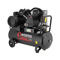 Компрессор INTERTOOL PT-0016 50 л, 3 кВт, 220 В, 10 атм, 500 л/мин, 2 цилиндра