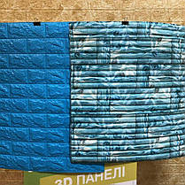 3D панель самоклеюча 70х77х0,7 см Шпалери під цеглу Самоклейка 3Д Синій, фото 2