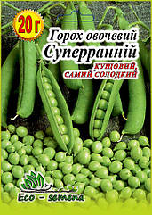 Семена Горох Суперранний 20 г (zip-пакет)