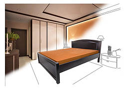 Ліжко двоспальне з дерева "Софія" (1800*2000)