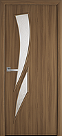 Міжкімнатні двері "Камея" G 900, колір вільха 3D з малюнком Р3 , ліві