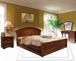 Ліжко двоспальне дерев'яне з ящиками "Амелія" 2 (1800*2000)