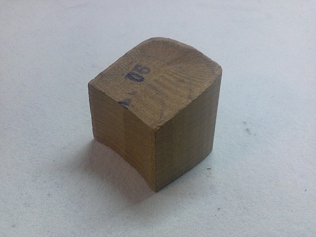 Каблук дерев'яний (мазанит) жіночий №06 (висота-5 мм), фото 1