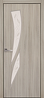 Міжкімнатні двері "Камея" G 900, колір ясен патина з малюнком Р3 , ліві