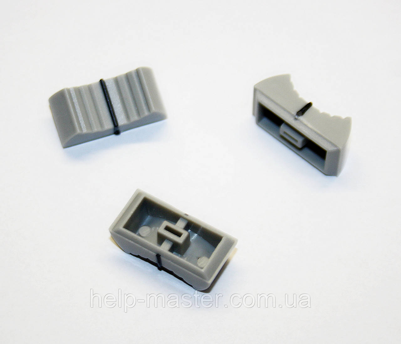 Ручка потенціометра прямокутна (Сіра), фото 1