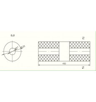 Бочка глушителя универсальная ( d= 135 L=400 ; d= 47 )