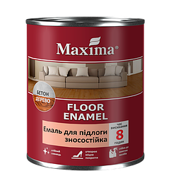 Емаль алкідна для підлоги зносостійка Maxima Жовто-коричнева 0.7кг