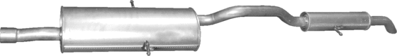 Глушник Крайслер Вояджер (Chrysler Voyager) 3.8 i, 00 - 07 (45.32) Polmostrow алюминизированный