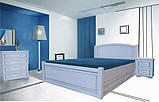 Ліжко двоспальне з масиву ясена "Софія" (1800*2000)( біла емаль, патина), фото 2