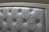 Ліжко двоспальне з масиву ясена "Софія" (1800*2000)( біла емаль, патина), фото 6