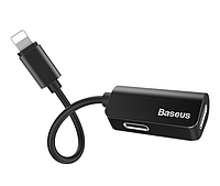 Переходник Baseus iP Male to iP+iP Female Adapter L37 Black