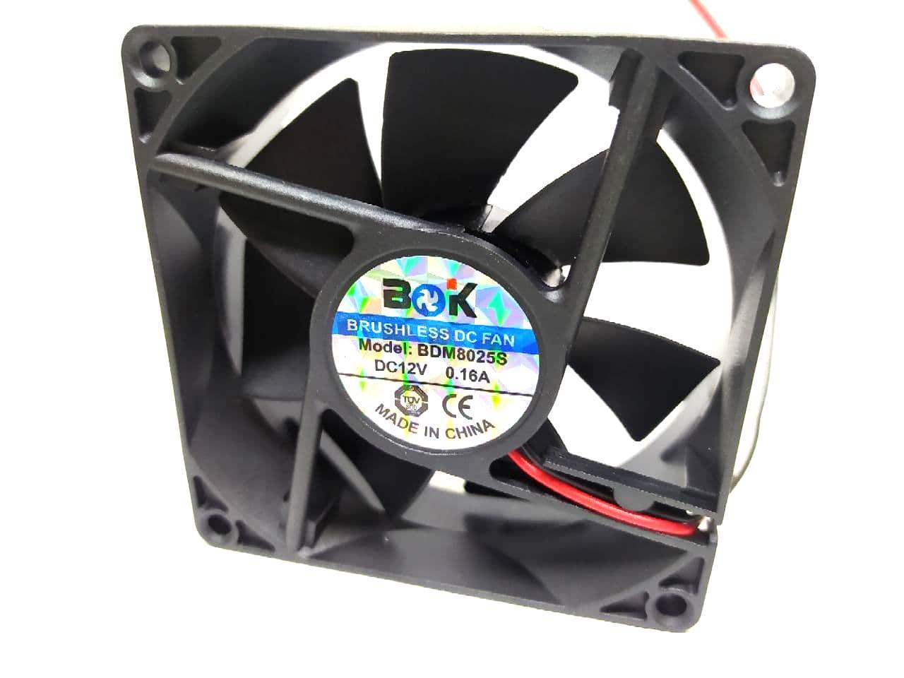 Кулер BOK BDM8025S 80x80x25mm, DC12V 0.16A
