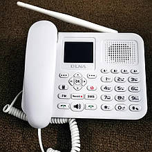 Стационарный gsm телефон sertec zt-9000 на 2 сим карты цветной экран и запись разговоров быстрый набор Белый