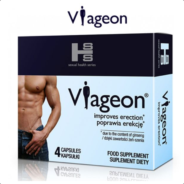 Препарат для поліпшення потенції й ерекції Viageon, 4 шт.
