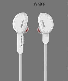 Бездротова Bluetooth stereo гарнітура Remax RB-S5 ваккумна Sport White