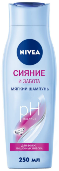 Шампунь-догляд Nivea "Сяйво та турбота" (250 мл.)