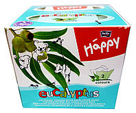 Платочки бумажные Bella baby Happy Универсальные двухслойные Eucalyptus Эвкалипт 40+40-80 шт.