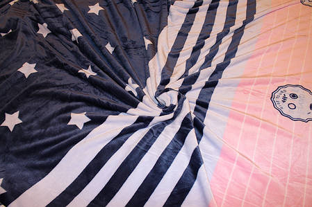 Плед покривало 200х220 велсофт Зірка смужка на ліжко, диван, фото 2