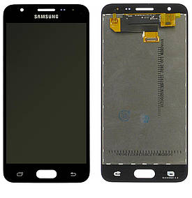 Дисплей для Samsung G570 Galaxy J5 Prime з сенсорним склом (Чорний) Оригінал Китай