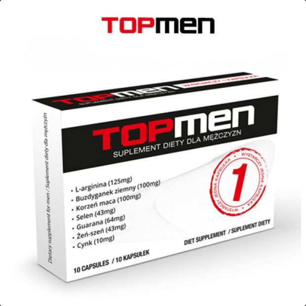 Препарат для стимуляції ерекції Top Men Plus, 10 шт