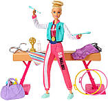 Лялька Барбі Гімнастка з аксесуарами Barbie Gymnastics Doll and Playset (GJM72), фото 9