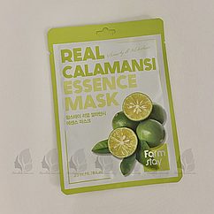 Тканинна маска для обличчя з каламансі FARMSTAY REAL CALAMANSI ESSENCE MASK - 23 мл