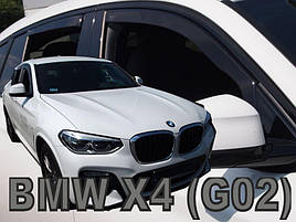 Дефлекторы окон (ветровики) BMW X4 G02 2018+ 5D (вставні, 4 шт.) (HEKO)