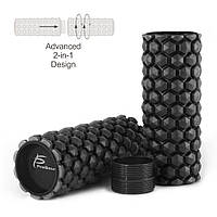 Масажний ролик ProSource High Density Speckled Foam Roller 60х15 см Black/Orange (чорний/оранжевий)