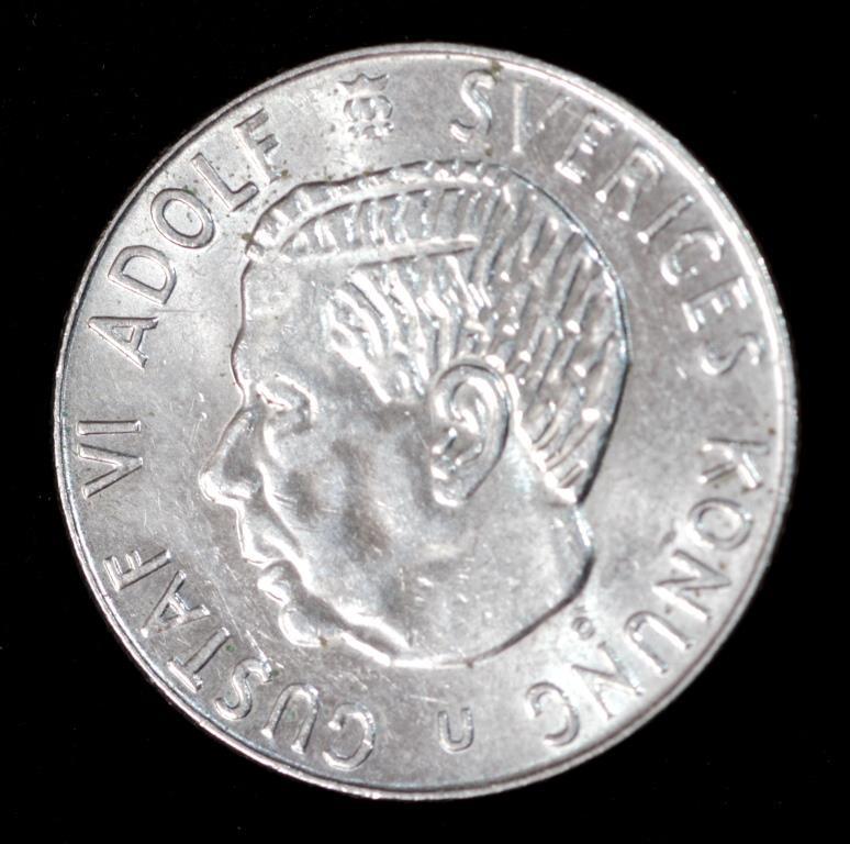Монета Швеції 1 крона 1970-73 рр. Густав VI Адольф, фото 1