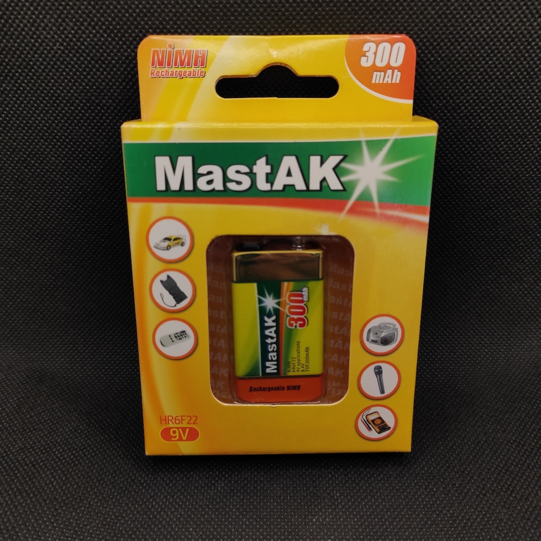 Аккумулятор MastAK "Крона" 9v ( 8,4v 300mAh ), фото 1