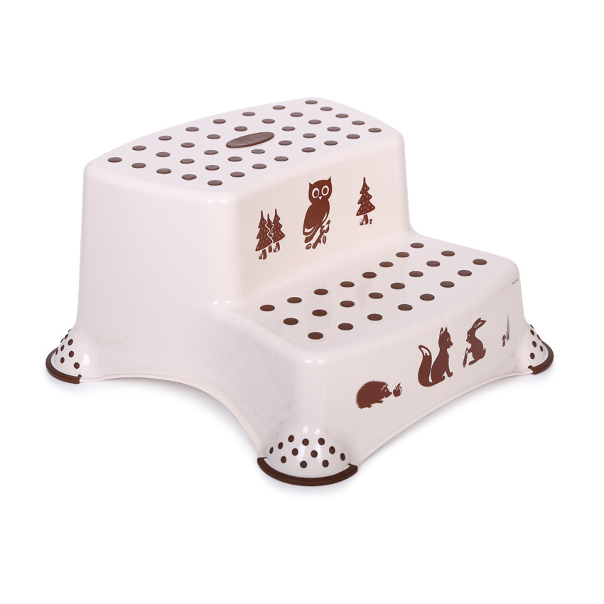 Дитяча подвійна сходинка для ванної Lorelli Біло-коричневий, фото 1