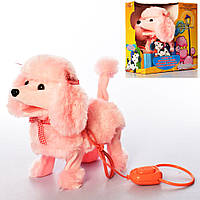 Собачка на поводке, мягкая интерактивная игрушка 24 см, "Лучший друг" PL2131