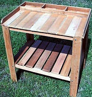 Декоративний дерев'яний стіл для роботи в саду - (Decorative Table - 02)