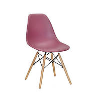 Пластиковый стул Nik NEW (Ник Н) красный 32 на деревянных ножках