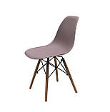 Пластиковий стілець Nik NEW (Нік) фіолетовий 66 на дерев'яних ніжках, фото 2