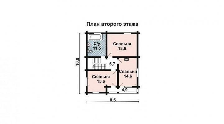 Дом из оцилиндрованного бревна 11х9 м - фото 3 - id-p1319411001