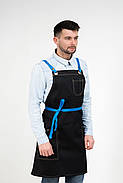 Фартух Muffin Чорний | Блакитні ремені, фото 3