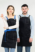 Фартух Muffin Чорний | Блакитні ремені, фото 4