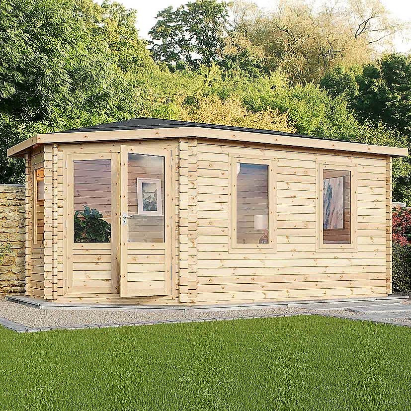 Альтанка дерев'яна з профільованого бруса 5х3 м. низька ціна від виробника