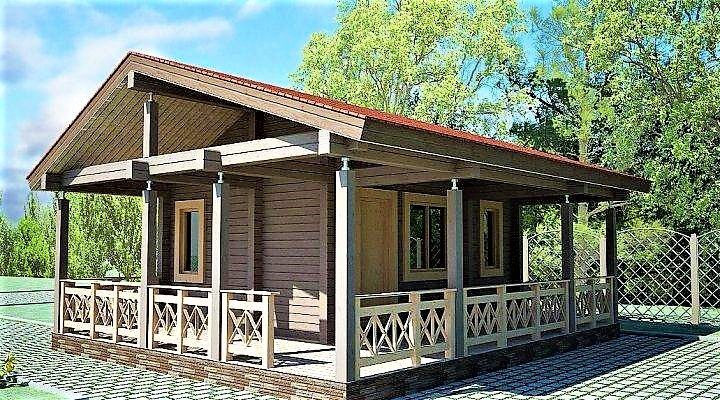 Лазня з профільованого бруса 7х8 м