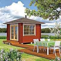Бесідка з термомомодифікованого бруса 9 м2 від виробника Thermo Outdoor Gazebo 023