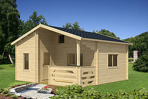 Будинок з термообробленого бруса 50 м2 від виробника. Thermo Wooden House 117