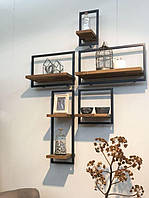 Набір настінних полиць в стилі LOFT (Wall Shelf - 72)