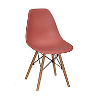 Пластиковый стул Nik NEW (Ник Н) коричневый 92 на деревянных ножках